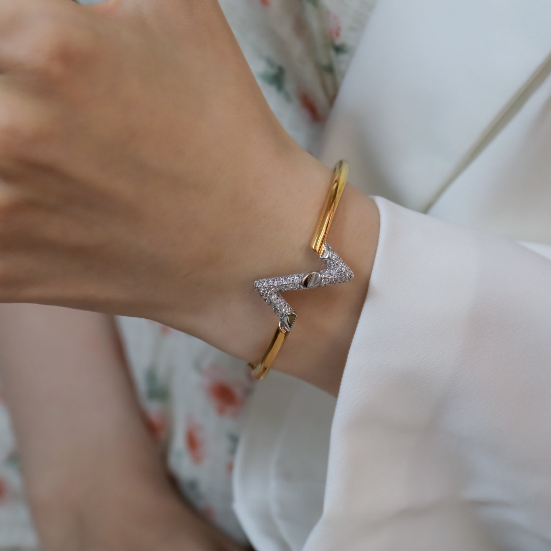 [Riva Jewelry]VOLTE UPSITE DOWN GOLD DIAMOND BRACELET