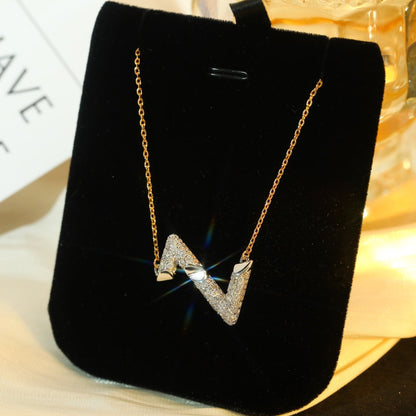 [Riva Jewelry]VOLT SILVER DIAMOND PEDANT NECKLACE