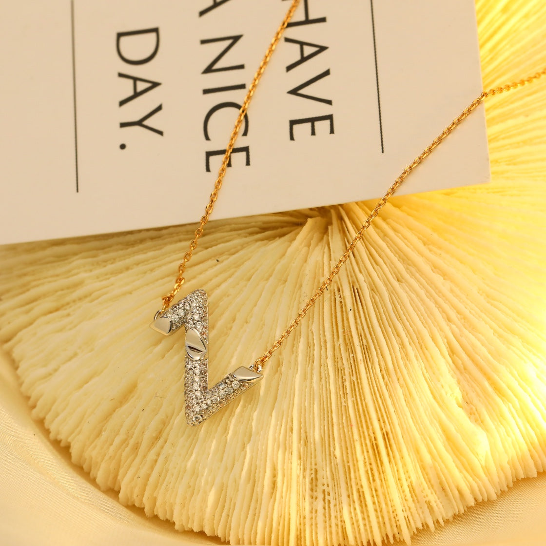 [Riva Jewelry]VOLT SILVER DIAMOND PEDANT NECKLACE