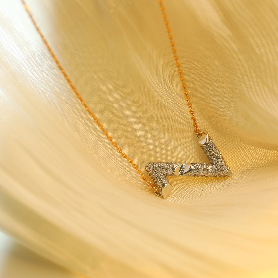 [Riva Jewelry]VOLT SILVER DIAMOND PEDANT NECKLACE