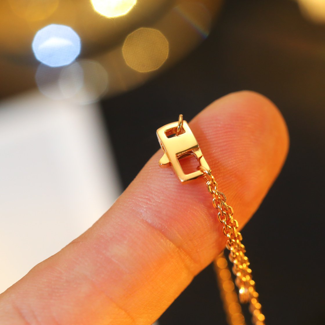[Riva Jewelry]STAR AND SUN DIAMOND ROSE GOLD NECKLACE