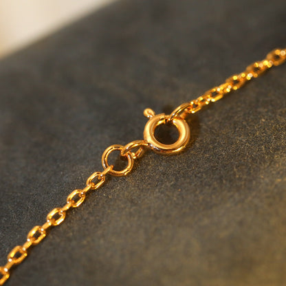 [Riva Jewelry]SUN PEDANT ROSE GOLD 1 DIAMOND NECKLACE