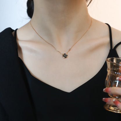[Riva Jewelry]SUN PEDANT ROSE GOLD 1 DIAMOND NECKLACE