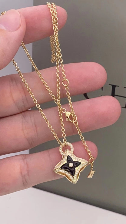 [Riva Jewelry]STAR PEDANT ROSE GOLD DIAMOND NECKLACE