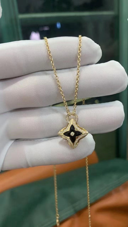 [Riva Jewelry]STAR PEDANT ROSE GOLD DIAMOND NECKLACE
