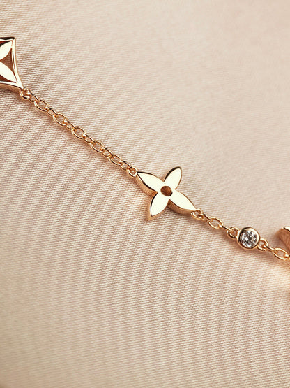 [Riva Jewelry]STAR AND SUN 7 MOTIFS GOLD BRACELET