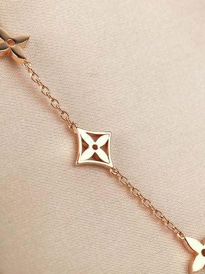 [Riva Jewelry]STAR AND SUN 7 MOTIFS GOLD BRACELET