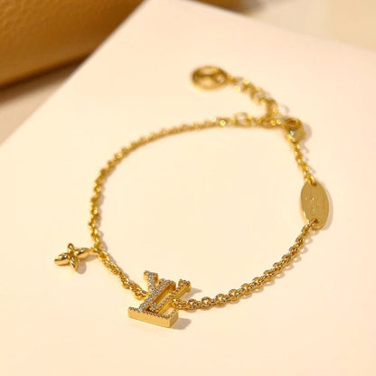 [Riva Jewelry]LOGO STAR MOTIF GOLD BRACELET