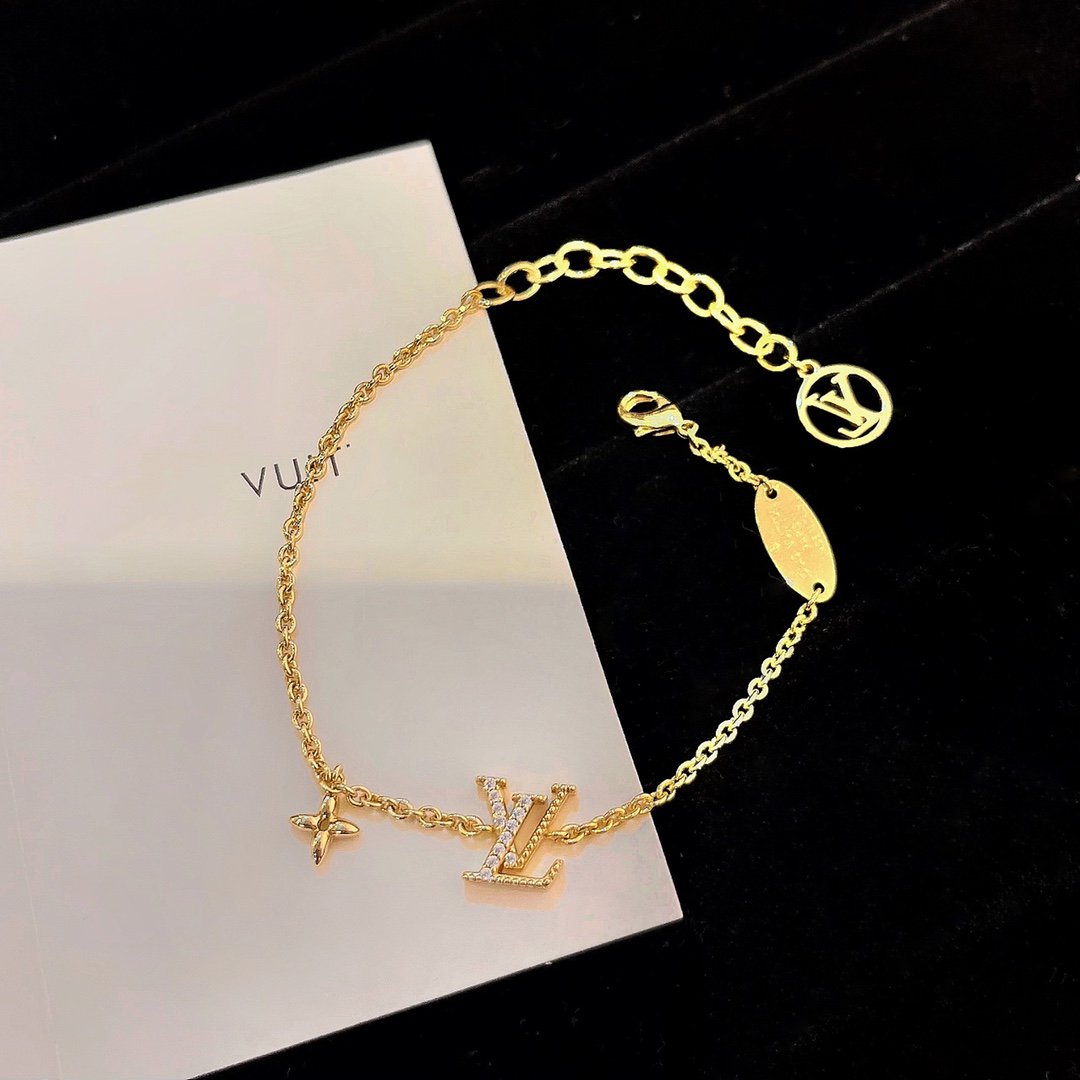 [Riva Jewelry]LOGO STAR MOTIF GOLD BRACELET