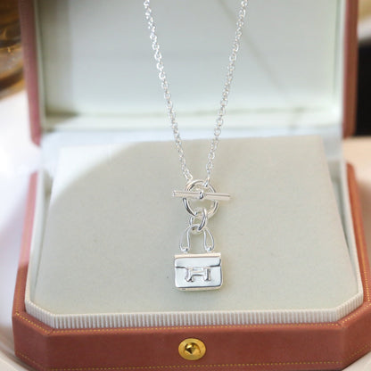 [Riva Jewelry]POP H PEDANT SILVER NECKLACE