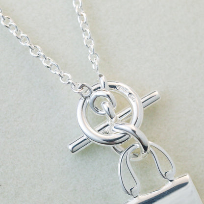 [Riva Jewelry]POP H PEDANT SILVER NECKLACE