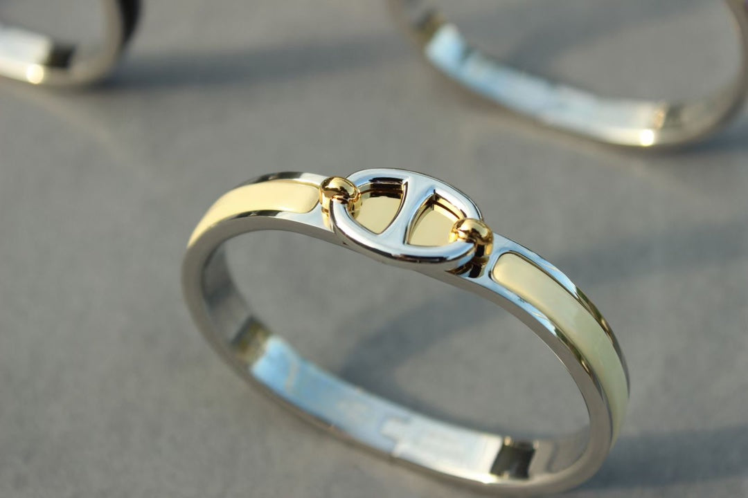 [Riva Jewelry]CLIC CHAINE SILVER BRACELET