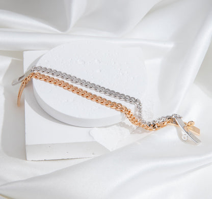 [Riva Jewelry]KELLY CHAIN SILVER DIAMOND BRACELET