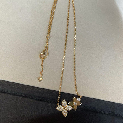 [Riva Jewelry]STAR BLOSSOM NECKLACE ROSE GOLD DIAMONDS