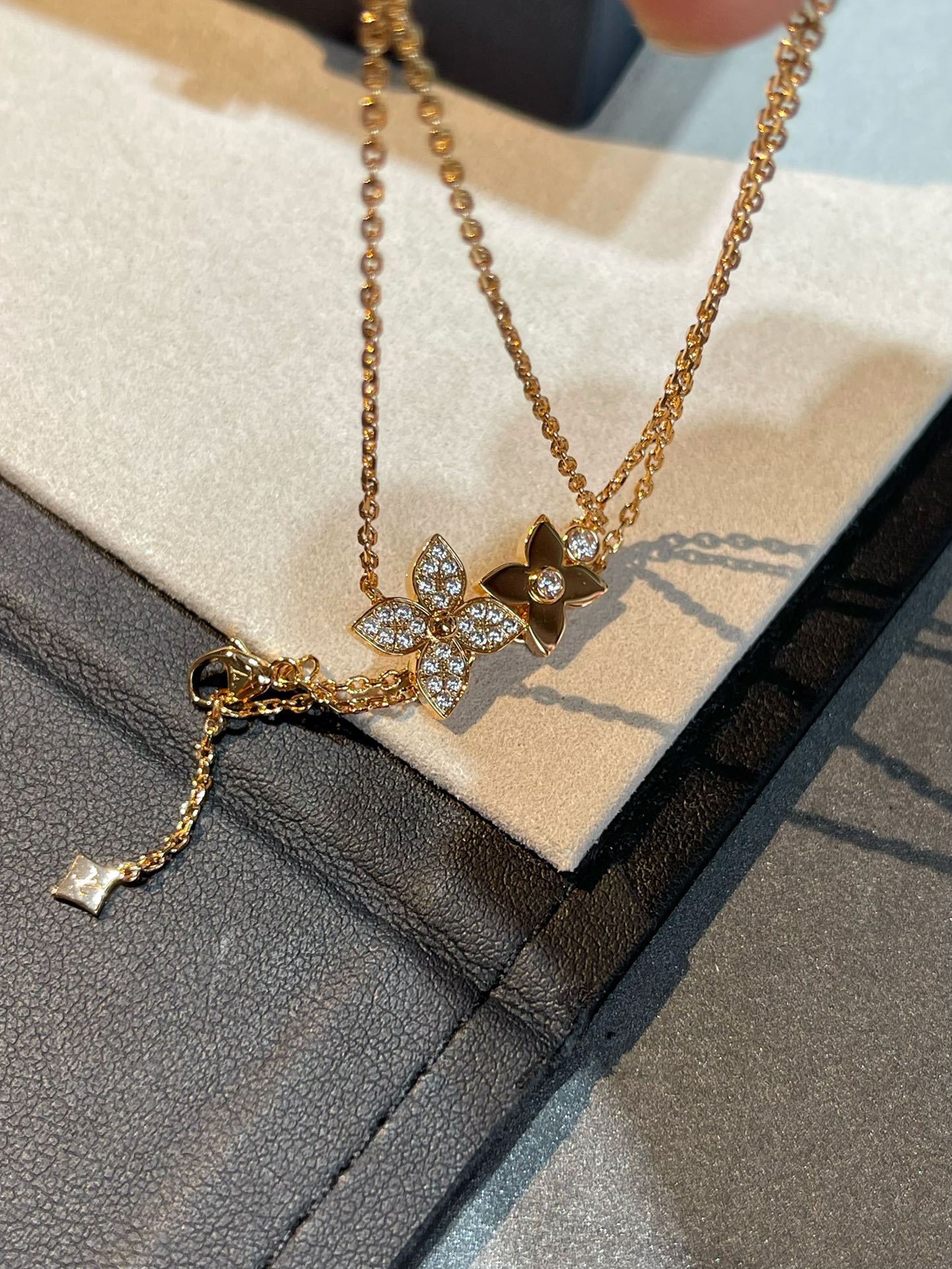[Riva Jewelry]STAR BLOSSOM NECKLACE ROSE GOLD DIAMONDS