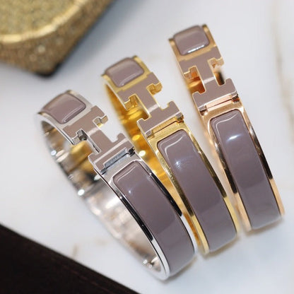 [Riva Jewelry]H BRACELET 12MM BROWN