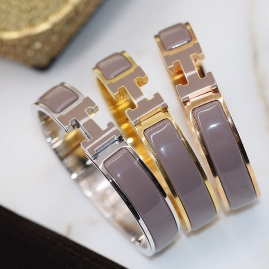 [Riva Jewelry]H BRACELET 12MM BROWN
