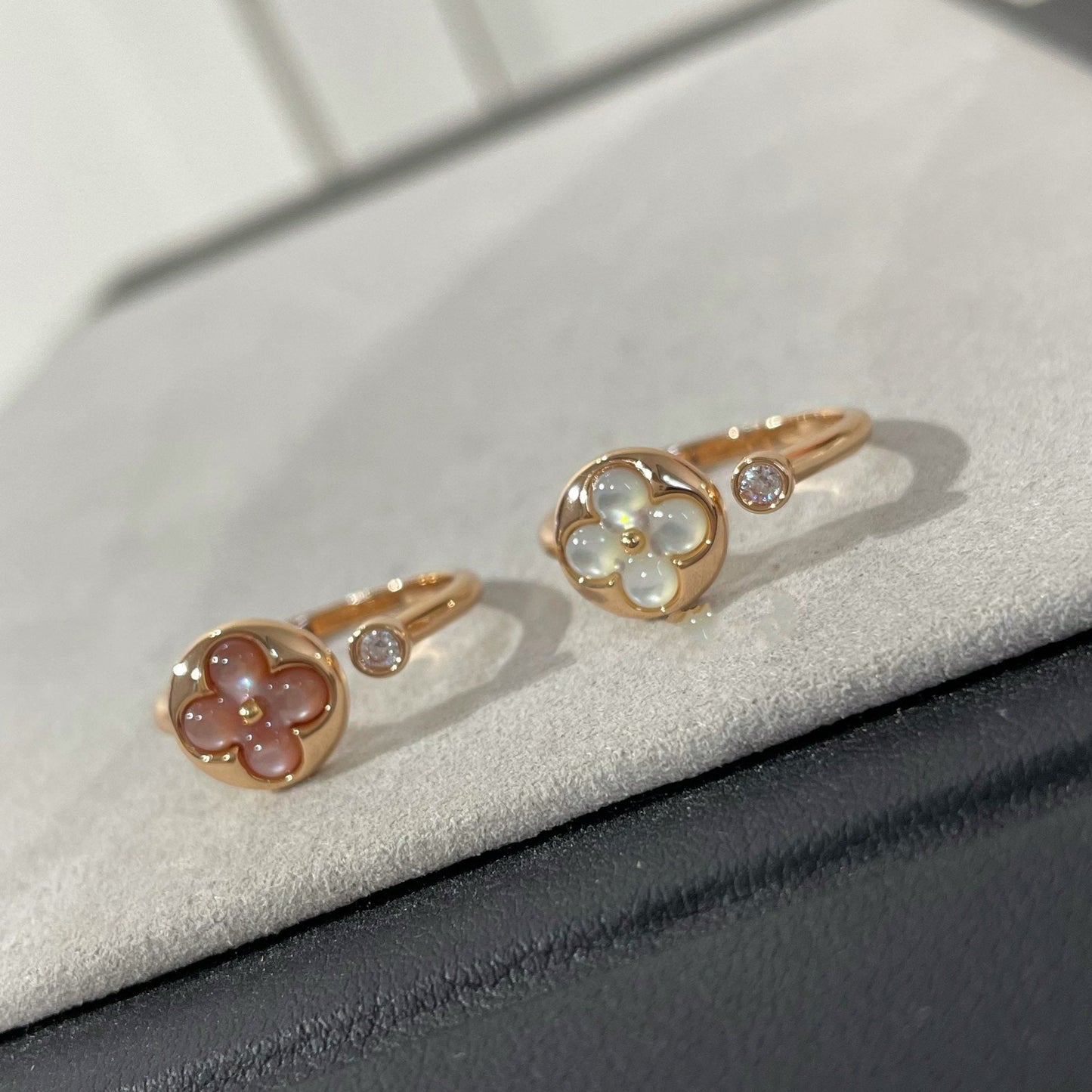 [Riva Jewelry]SUN 1 DIAMOND PINK MOP RING