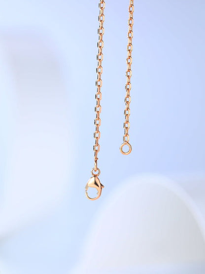 [Riva Jewelry]H CAGE ROSE GOLD NECKLACE