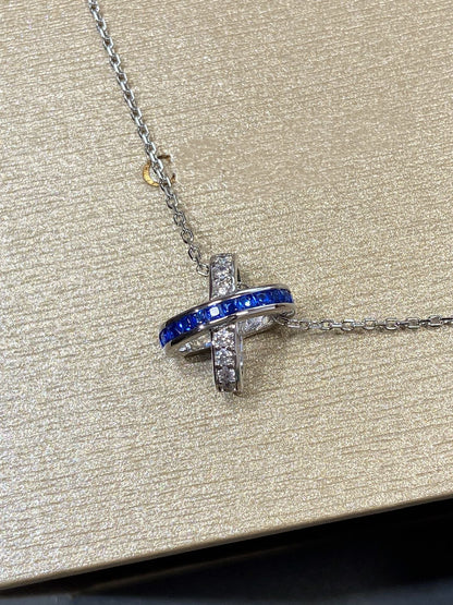 [Riva Jewelry]LIENS DIAMOND SILVER NECKLACE