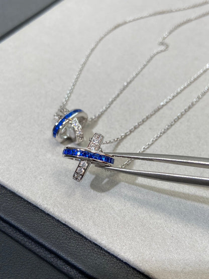 [Riva Jewelry]LIENS DIAMOND SILVER NECKLACE