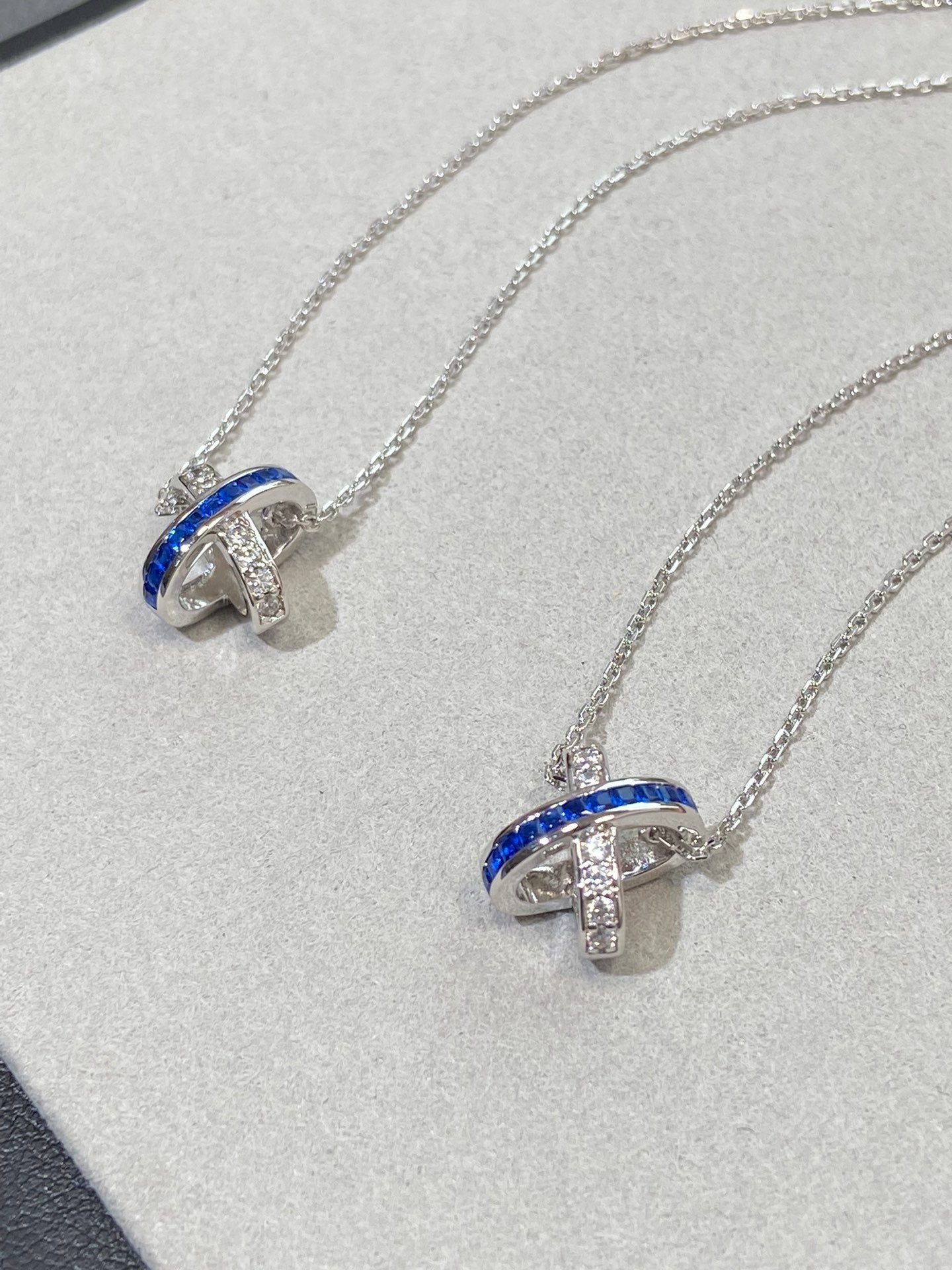 [Riva Jewelry]LIENS DIAMOND SILVER NECKLACE