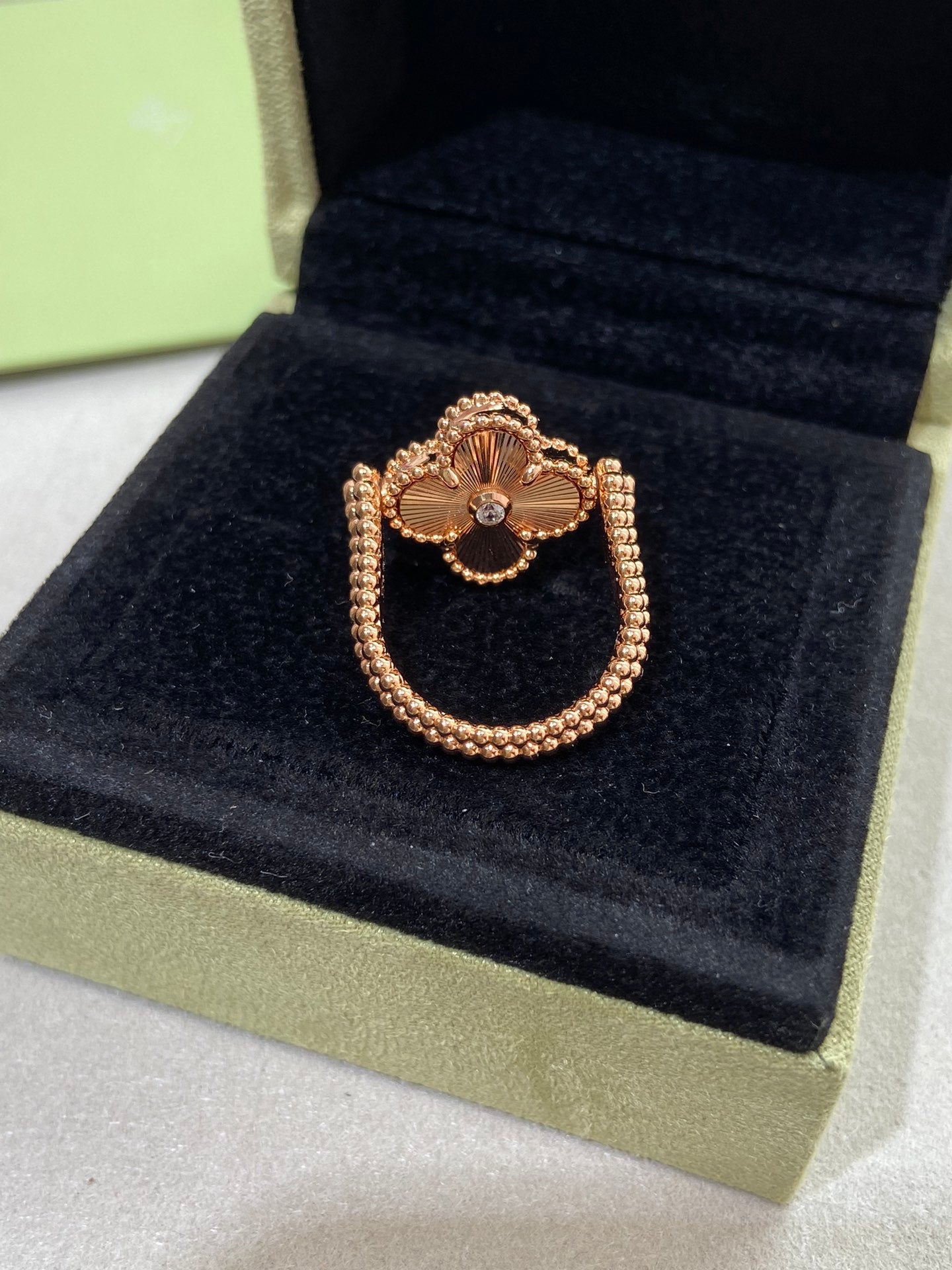 [Riva Jewelry]LUCKY CLOVER GOLD REVERSIBLE RING