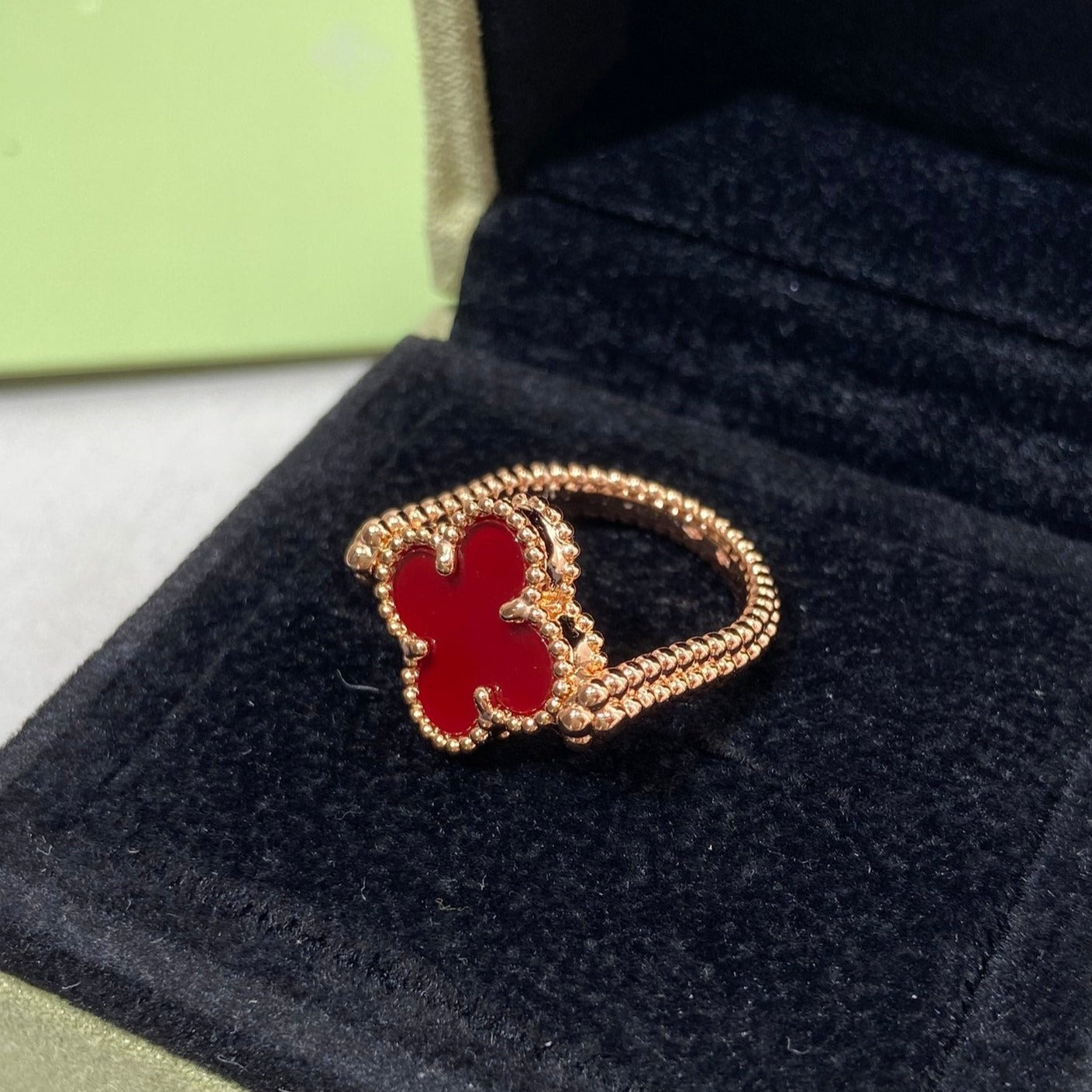 [Riva Jewelry]LUCKY CLOVER GOLD REVERSIBLE RING