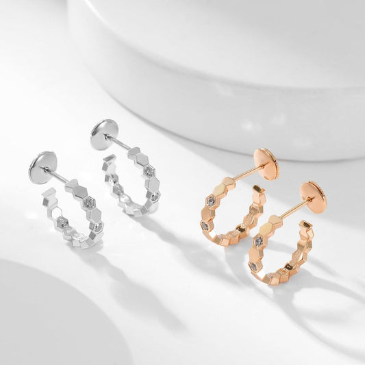 [Riva Jewelry]BEE LOVE DIAMOND HOOP EARRINGS