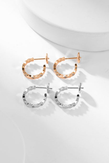 [Riva Jewelry]BEE LOVE DIAMOND HOOP EARRINGS