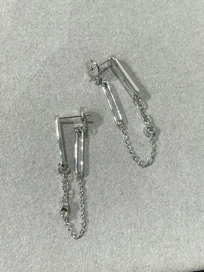 [Riva Jewelry]CHAINE CHAOS DIAMOND DROP EARRINGS