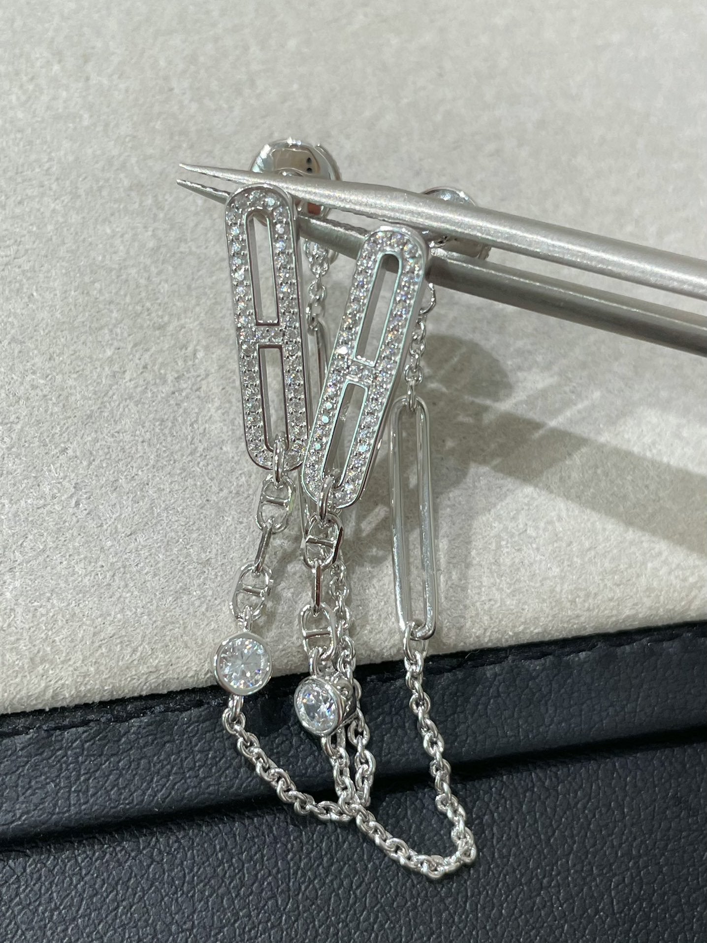 [Riva Jewelry]CHAINE CHAOS DIAMOND DROP EARRINGS
