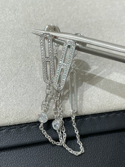 [Riva Jewelry]CHAINE CHAOS DIAMOND DROP EARRINGS