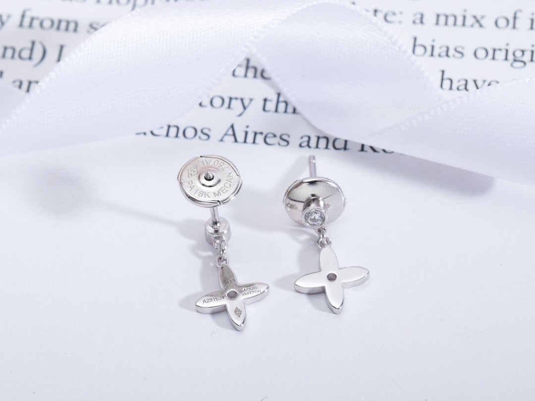 [Riva Jewelry]VIDYLLE SILVER DIAMOND MINI DROP EARRINGS