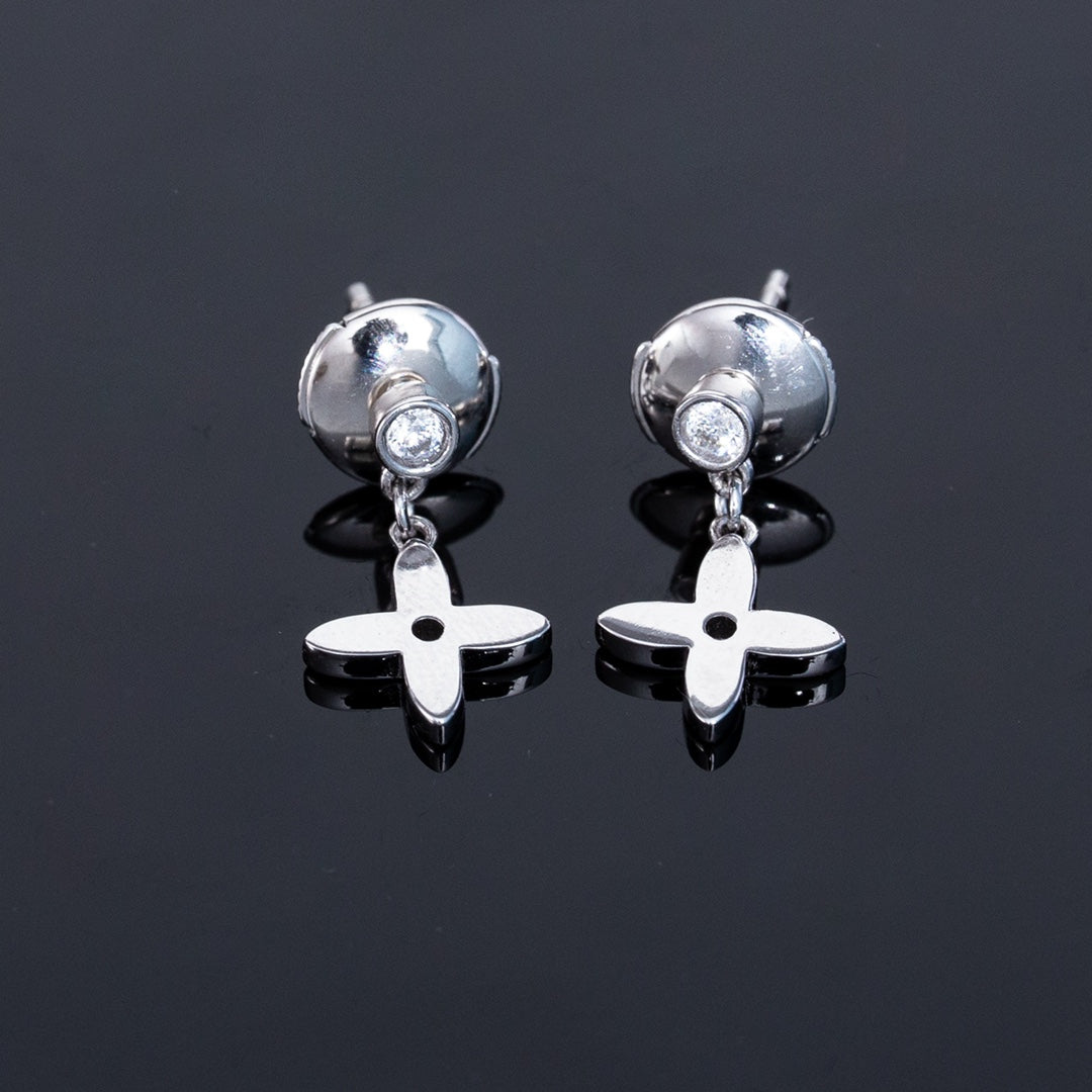 [Riva Jewelry]VIDYLLE SILVER DIAMOND MINI DROP EARRINGS