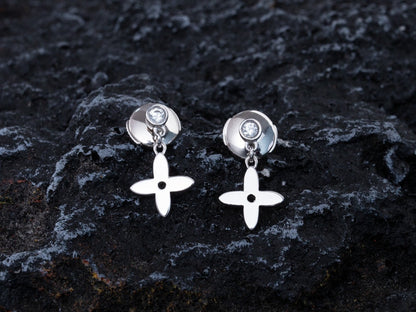 [Riva Jewelry]VIDYLLE SILVER DIAMOND MINI DROP EARRINGS