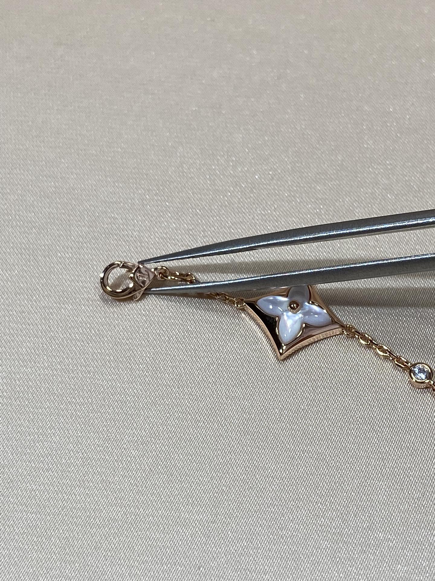 [Riva Jewelry]STAR 4 MOTIF MOP DIAMOND ROSE GOLD BRACELET