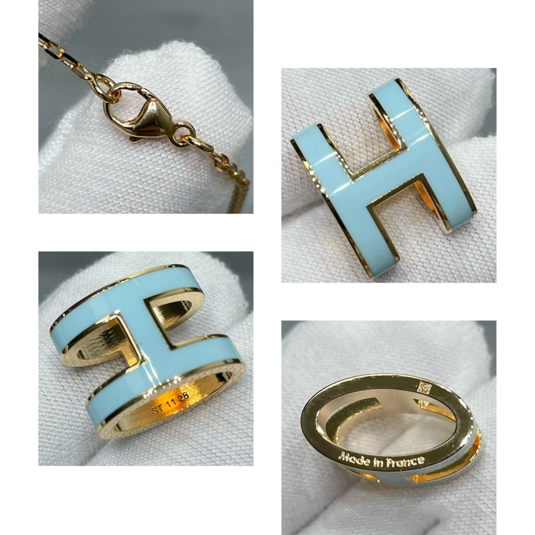 [Riva Jewelry]POP H SKY BLUE NECKLACE