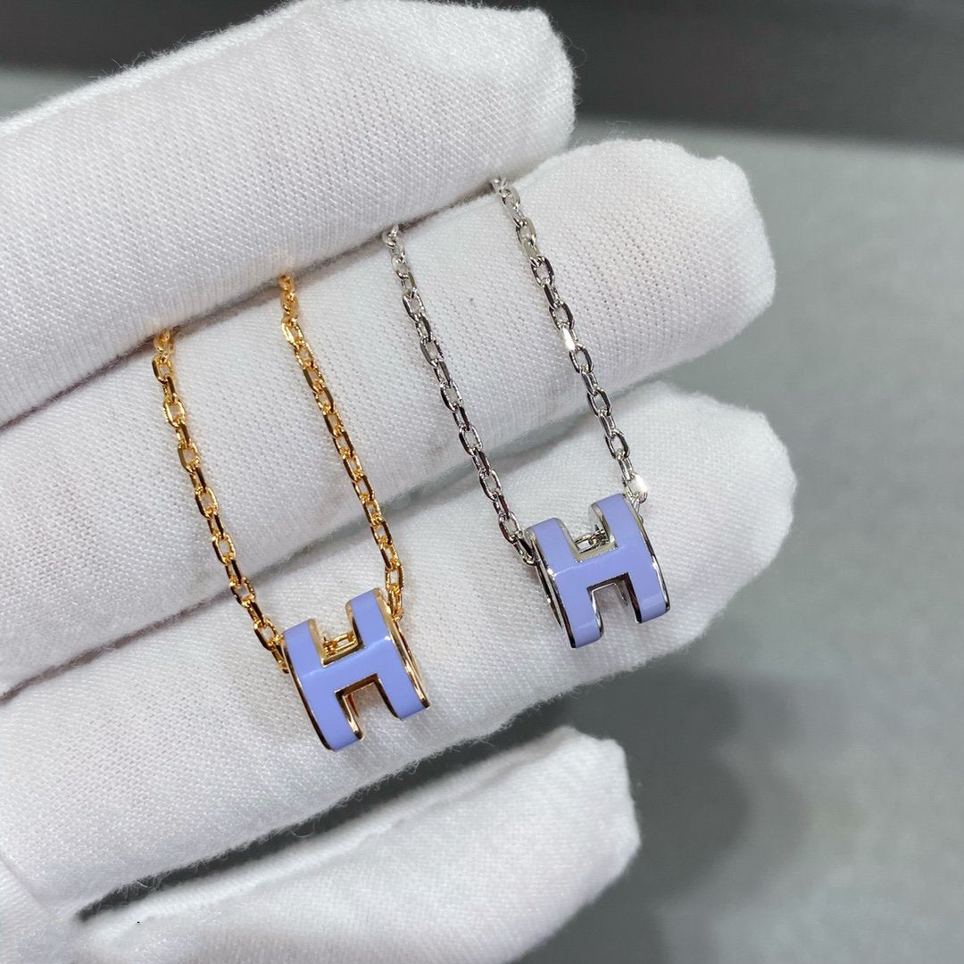 [Riva Jewelry]MINI POP H NECKLACE