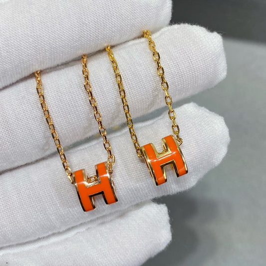 [Riva Jewelry]MINI POP H NECKLACE