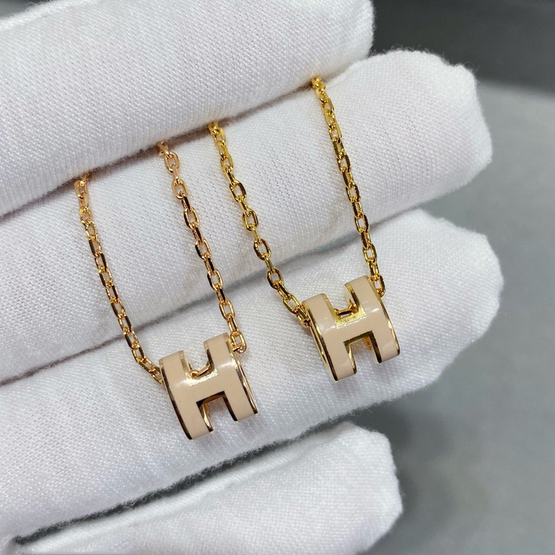 [Riva Jewelry]MINI POP H NECKLACE