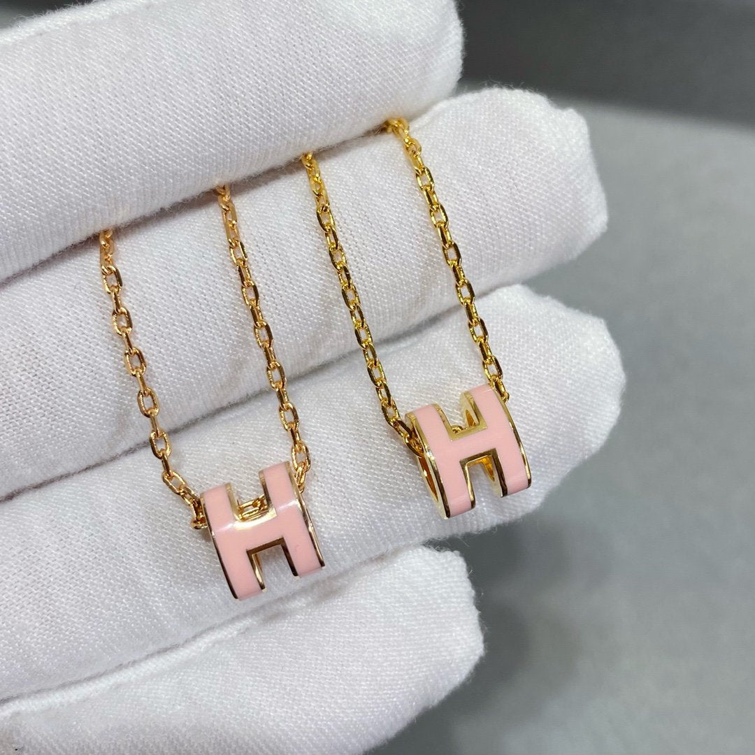 [Riva Jewelry]MINI POP H NECKLACE