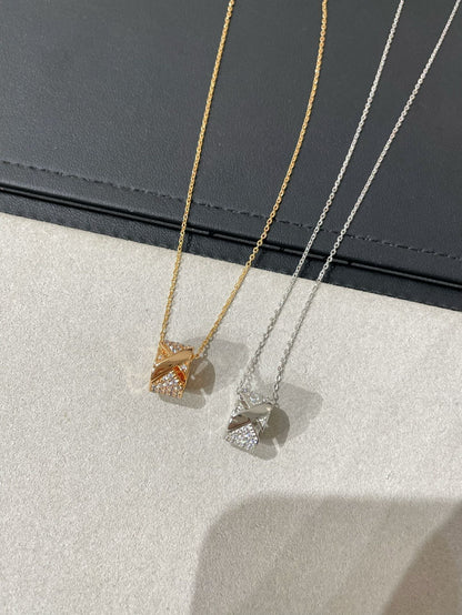 [Riva Jewelry]LIENS EVIDENCE DIAMOND PAVED NECKLACE