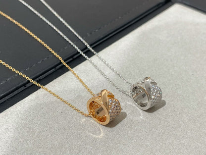 [Riva Jewelry]LIENS EVIDENCE DIAMOND PAVED NECKLACE