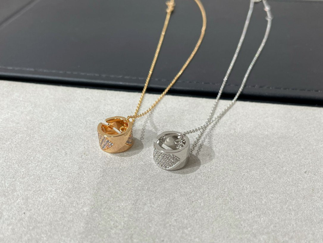 [Riva Jewelry]LIENS EVIDENCE DIAMOND PAVED NECKLACE
