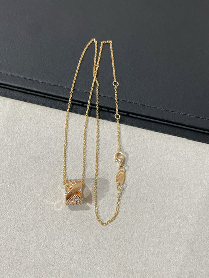[Riva Jewelry]LIENS EVIDENCE DIAMOND PAVED NECKLACE