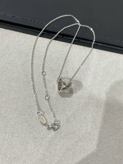 [Riva Jewelry]LIENS EVIDENCE DIAMOND PAVED NECKLACE