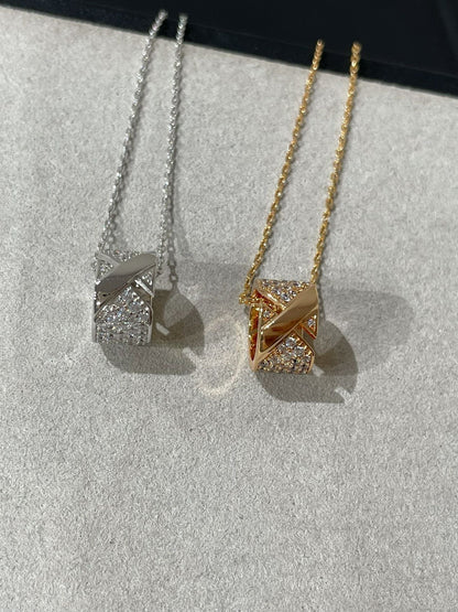 [Riva Jewelry]LIENS EVIDENCE DIAMOND PAVED NECKLACE