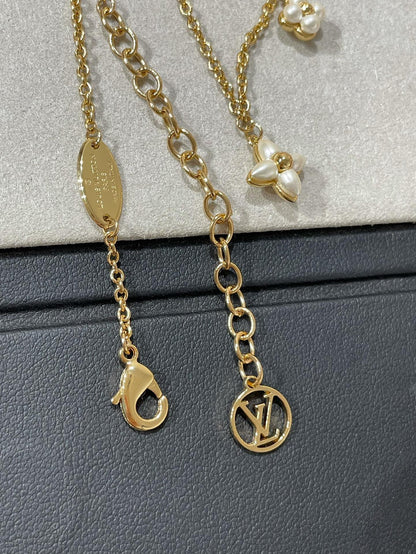 [Riva Jewelry]FLOWERGRAM GOLD MOP DOUBLE ROW NECKLACE