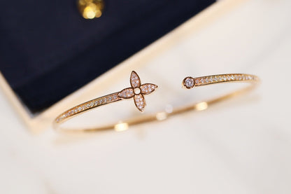 [Riva Jewelry]IDYLLE GOLD OPEN BRACELET DIAMOND PAVED